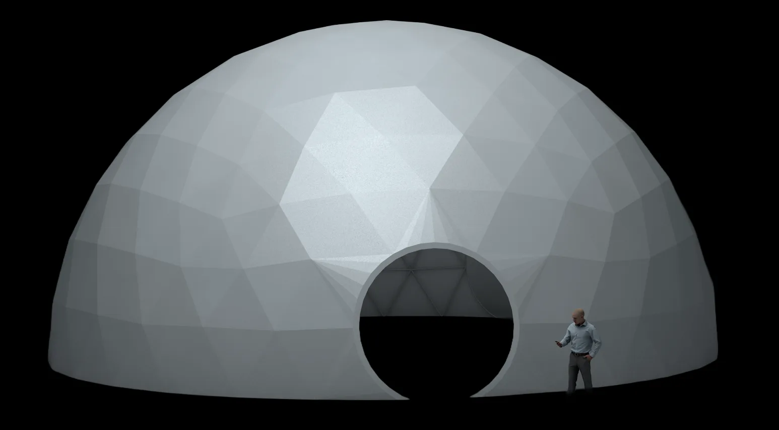 44-foot geodesic event dome rental — Los Angeles, deploys worldwide